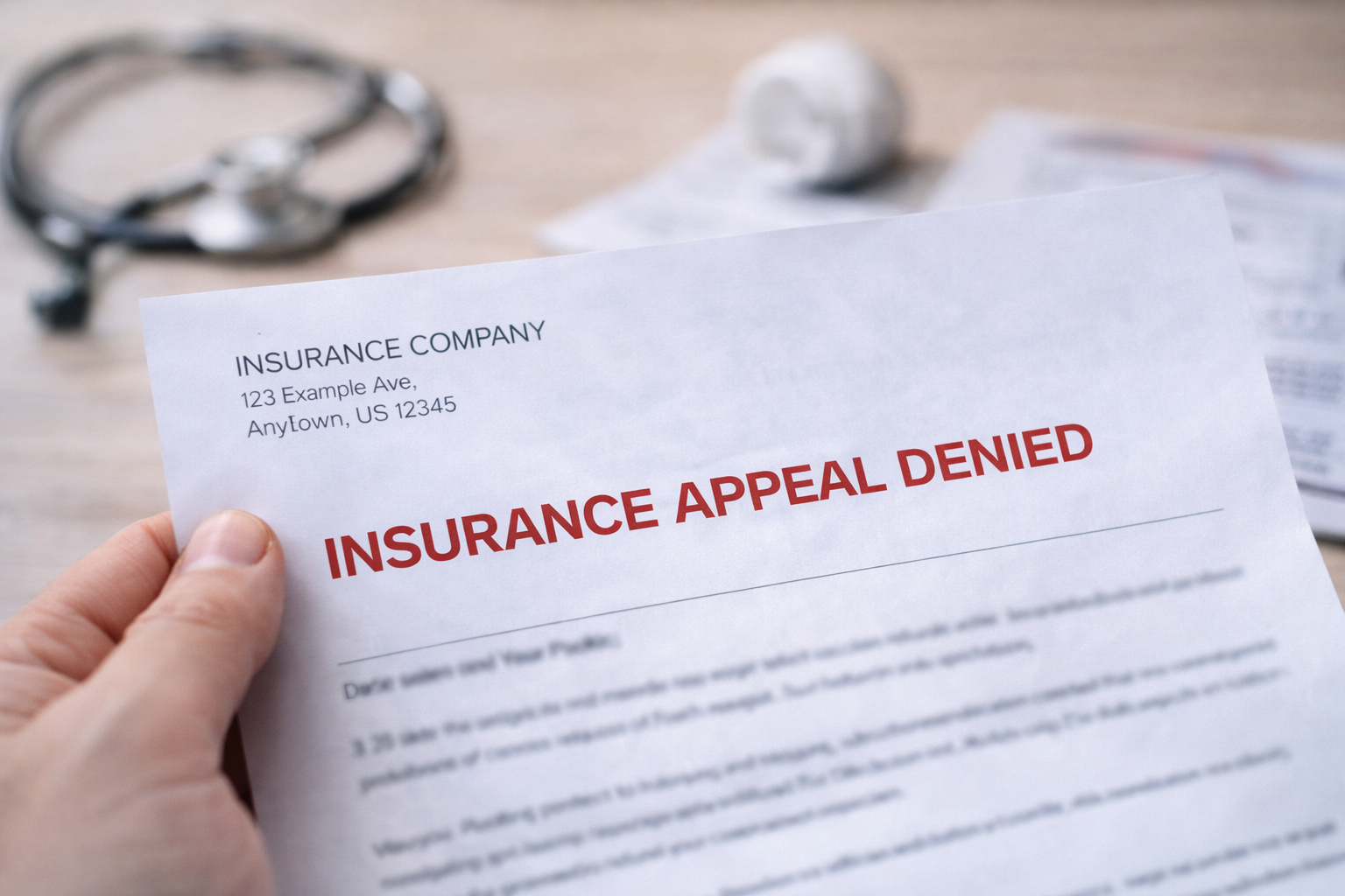 insurance appeal denied