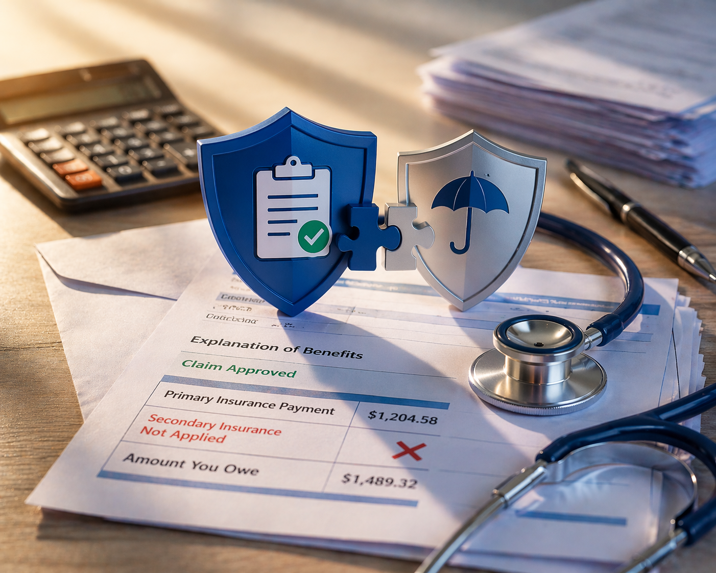 Insurance Claim Approved but Secondary Insurance Not Applied