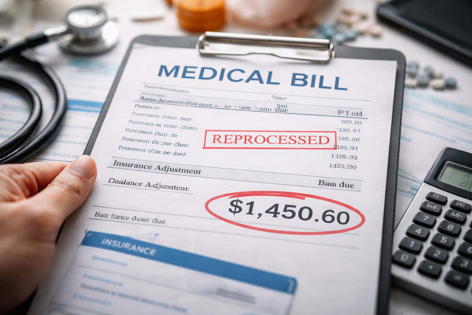 Insurance Claim Reprocessed Causing New Patient Balance